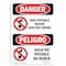 Signmission Safety Sign, OSHA Danger, 5" Height, Non-Potable Water Do Not Drink Bilingual Spanish OS-DS-D-35-VS-1501 - alternate 1